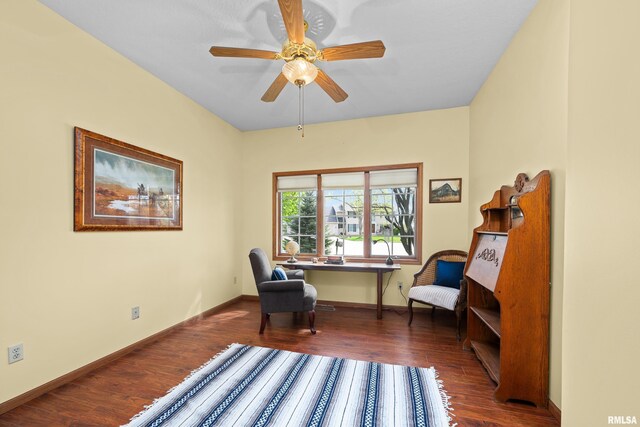 unfurnished bedroom featuring baseboards and dark wood-type flooring