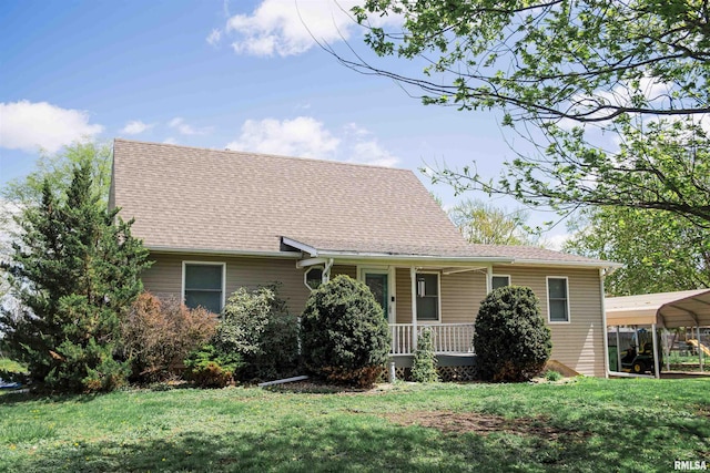 1724 E 1324th St, Fowler, IL 62338 - view of front of house featuring a detached carport, a porch, and a front yard