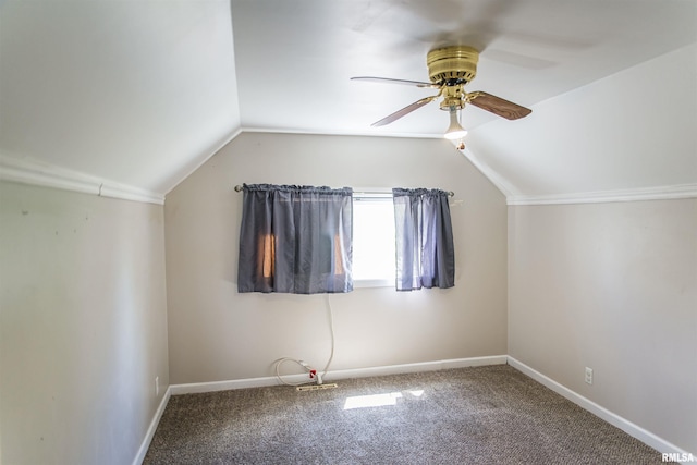 1724 E 1324th St, Fowler, IL 62338 - bonus room with ceiling fan, lofted ceiling, and carpet