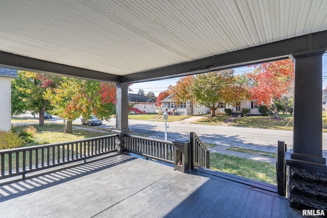 2129 Washington St, Davenport, IA 52804 - deck with a porch and a residential view