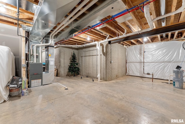 4743 Pheasant Creek Ave, Davenport, IA 52807 - unfinished basement with heating unit