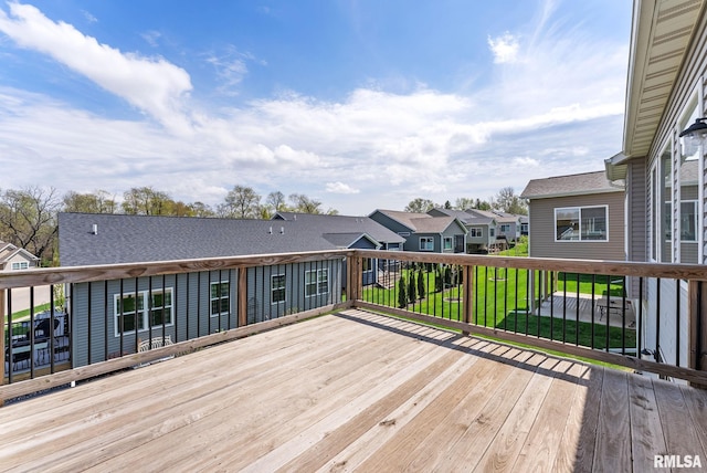 4743 Pheasant Creek Ave, Davenport, IA 52807 - wooden terrace with a yard and a residential view