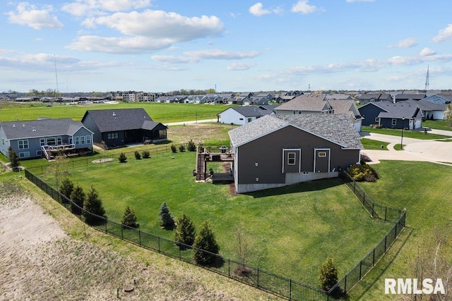 drone / aerial view featuring a residential view