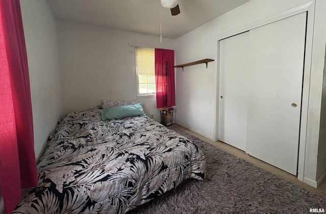 715 31st Ave, Rock Island, IL 61201 - bedroom featuring carpet flooring, ceiling fan, and a closet