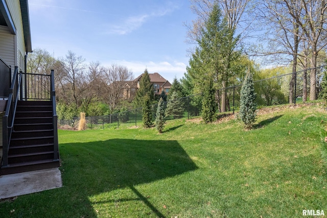 4048 Meadowlark Ct, Bettendorf, IA 52722 - view of yard featuring fence and stairway