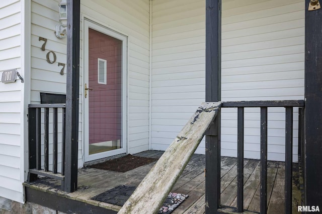 view of doorway to property