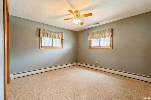 12323 Niabi Zoo Rd, Coal Valley, IL 61240 - carpeted spare room featuring ceiling fan and visible vents