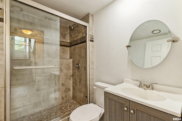 737/739 24th St, East Moline, IL 61244 - bathroom with vanity, toilet, and a shower stall