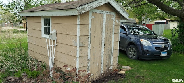 view of shed