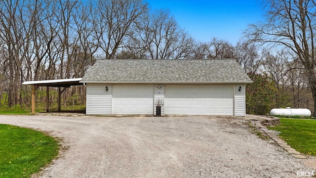 garage with a detached garage