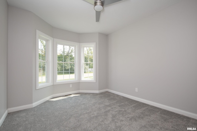 5120 Pandit Dr, Bettendorf, IA 52722 - carpeted spare room featuring a ceiling fan and baseboards