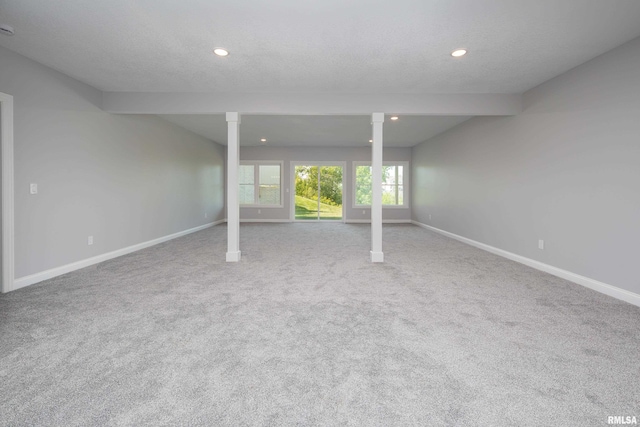 5120 Pandit Dr, Bettendorf, IA 52722 - below grade area with carpet floors, recessed lighting, and baseboards