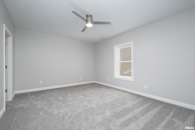 5120 Pandit Dr, Bettendorf, IA 52722 - carpeted spare room featuring a ceiling fan and baseboards