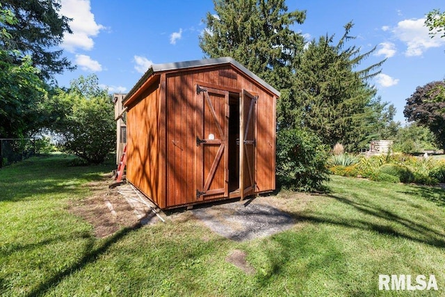 view of shed