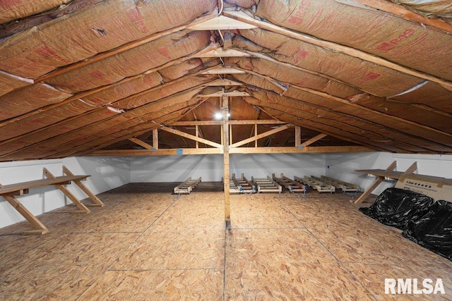 view of attic