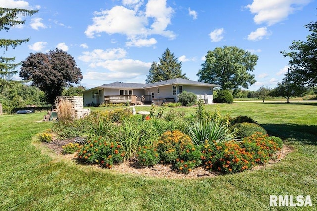 exterior space with a front lawn