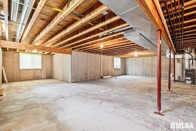 5200 Villa Dr, Davenport, IA 52806 - basement featuring heating unit and gas water heater