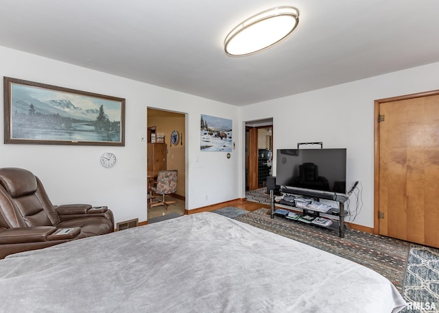 bedroom with baseboards