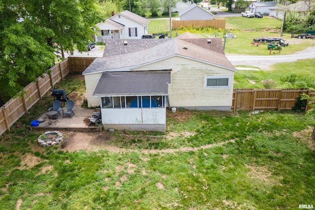510 W Idaho Ave, Carterville, IL 62918 - back of house with a sunroom and a patio area