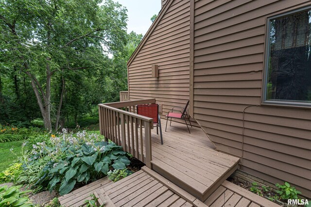 28018 230th St, Le Claire, IA 52753 - view of wooden deck