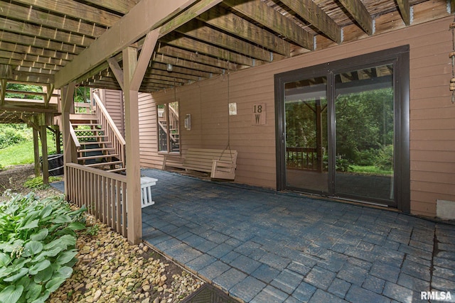 28018 230th St, Le Claire, IA 52753 - view of patio / terrace with stairway