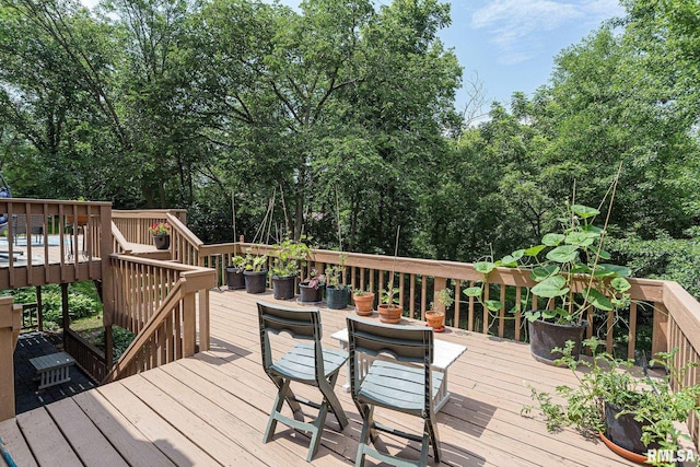 28018 230th St, Le Claire, IA 52753 - view of wooden terrace