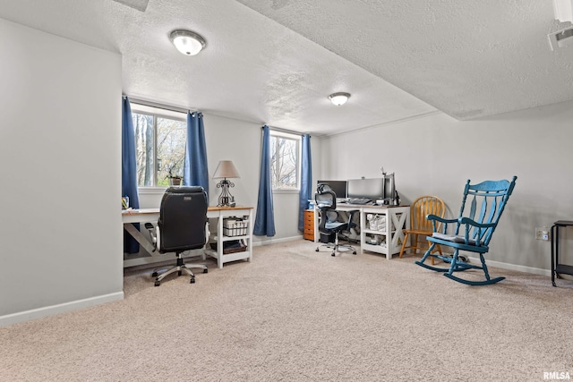 6135 Hillandale Rd, Davenport, IA 52806 - office space with carpet floors, a textured ceiling, and baseboards
