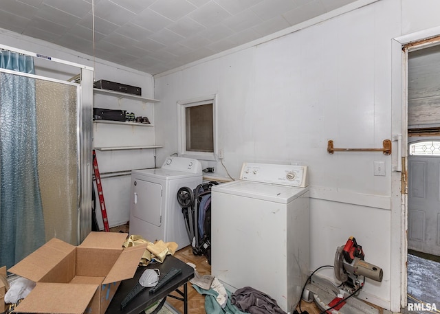 laundry area featuring laundry area and washer and clothes dryer