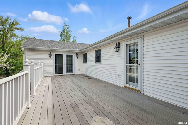 deck with french doors