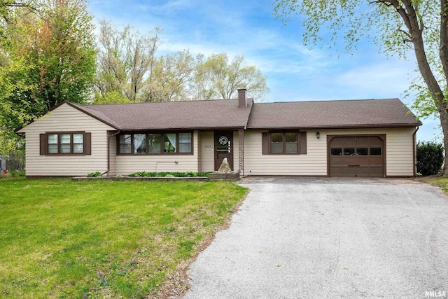 2828 56th Ave W, Milan, IL 61264 - single story home featuring an attached garage, a shingled roof, driveway, and a front yard
