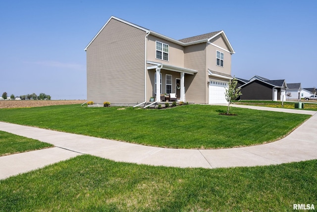 1824 S 5th St, Eldridge, IA 52748 - view of front facade featuring an attached garage, a front lawn, and concrete driveway
