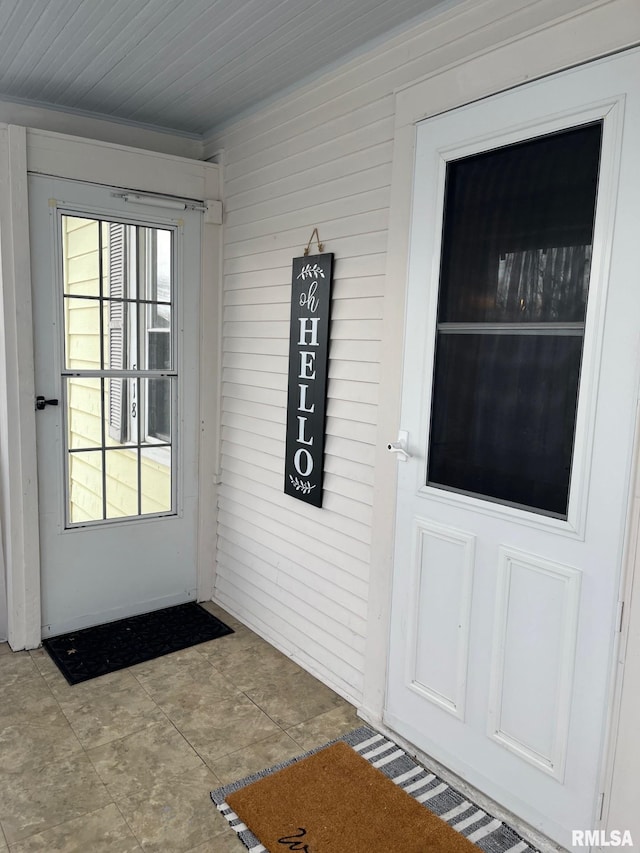 view of exterior entry