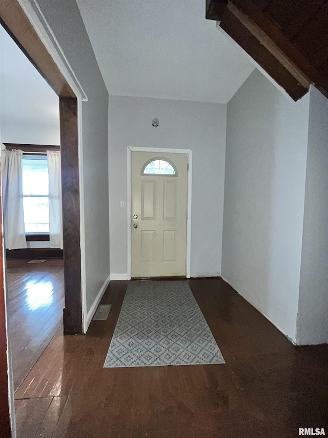 entrance foyer with wood finished floors