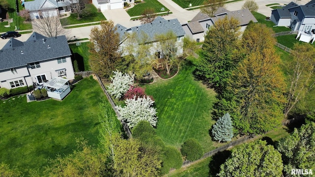 bird's eye view featuring a residential view