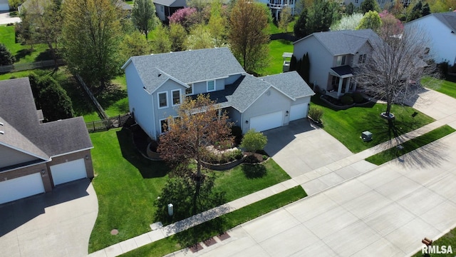 bird's eye view featuring a residential view