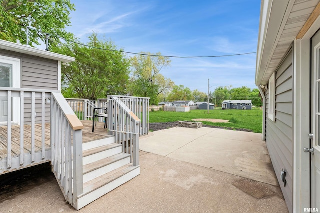 view of patio / terrace featuring a deck