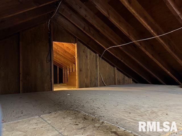view of attic