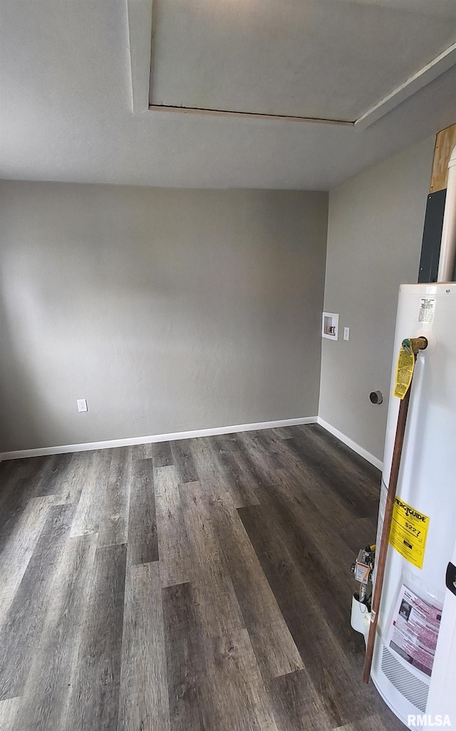 116 Ballantine St, Duquoin, IL 62832 - unfurnished room featuring water heater and wood finished floors