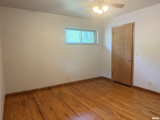 2000 W Gray Dr, Carbondale, IL 62901 - spare room featuring a ceiling fan, baseboards, and light wood finished floors