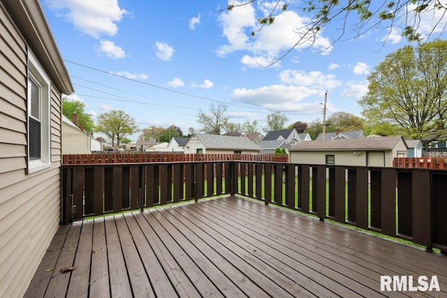 deck featuring a residential view