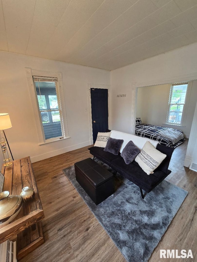 818 16th Ave, Fulton, IL 61252 - living area with baseboards, wood finished floors, and visible vents
