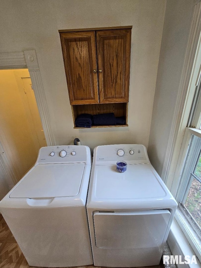 818 16th Ave, Fulton, IL 61252 - laundry room with cabinet space and washer and clothes dryer
