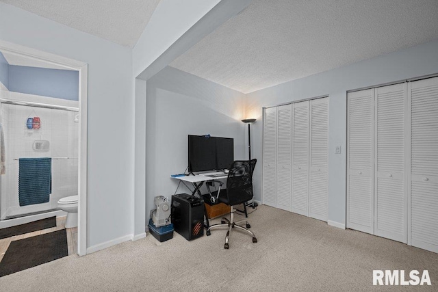 2303 Pinehurst St, Bettendorf, IA 52722 - office space with a textured ceiling, carpet, and baseboards