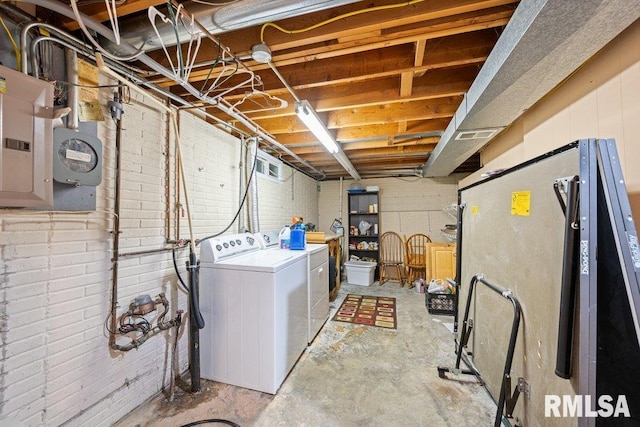 2303 Pinehurst St, Bettendorf, IA 52722 - unfinished basement featuring independent washer and dryer
