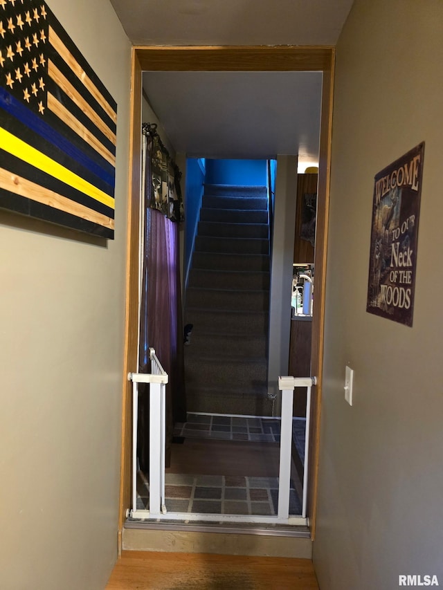 717 NE 2nd St, Galva, IL 61434 - stairs featuring wood finished floors