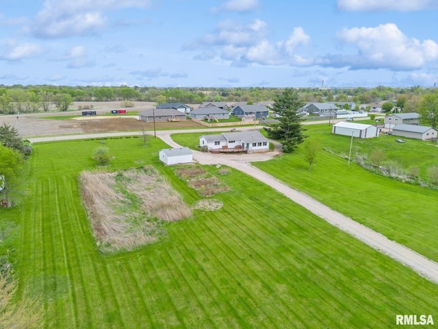 aerial view featuring a residential view