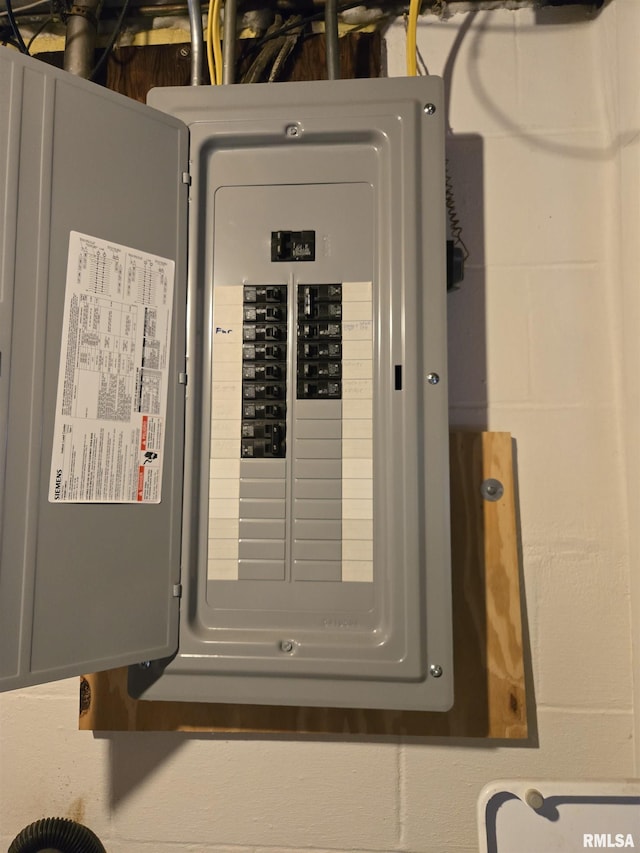 utility room with electric panel