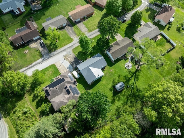 drone / aerial view with a residential view