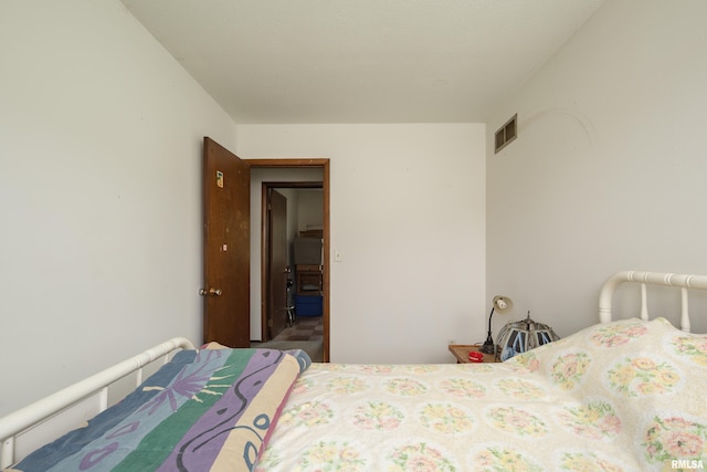 bedroom with visible vents