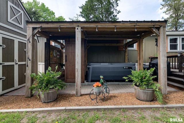 208 E Alexander St, Energy, IL 62933 - view of outdoor structure with a hot tub